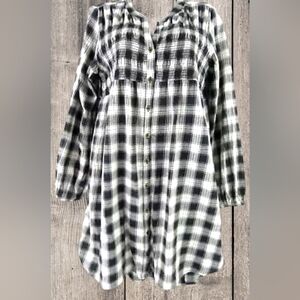 Knox Rose Black and White Plaid Dress